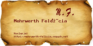 Mehrwerth Felícia névjegykártya